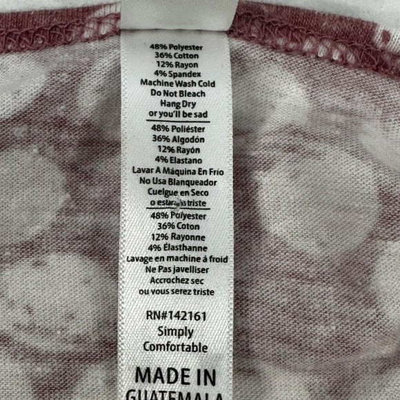 LuLaRoe Women's Size XS Short Sleeve Top Polka Dot Brown White Preowned - Picture 4 of 12